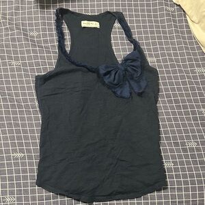 Abercrombie & Fitch Dark Blue Tank Top with Bow